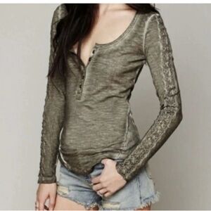 Free people long sleeve shirt size SX/TP NWT